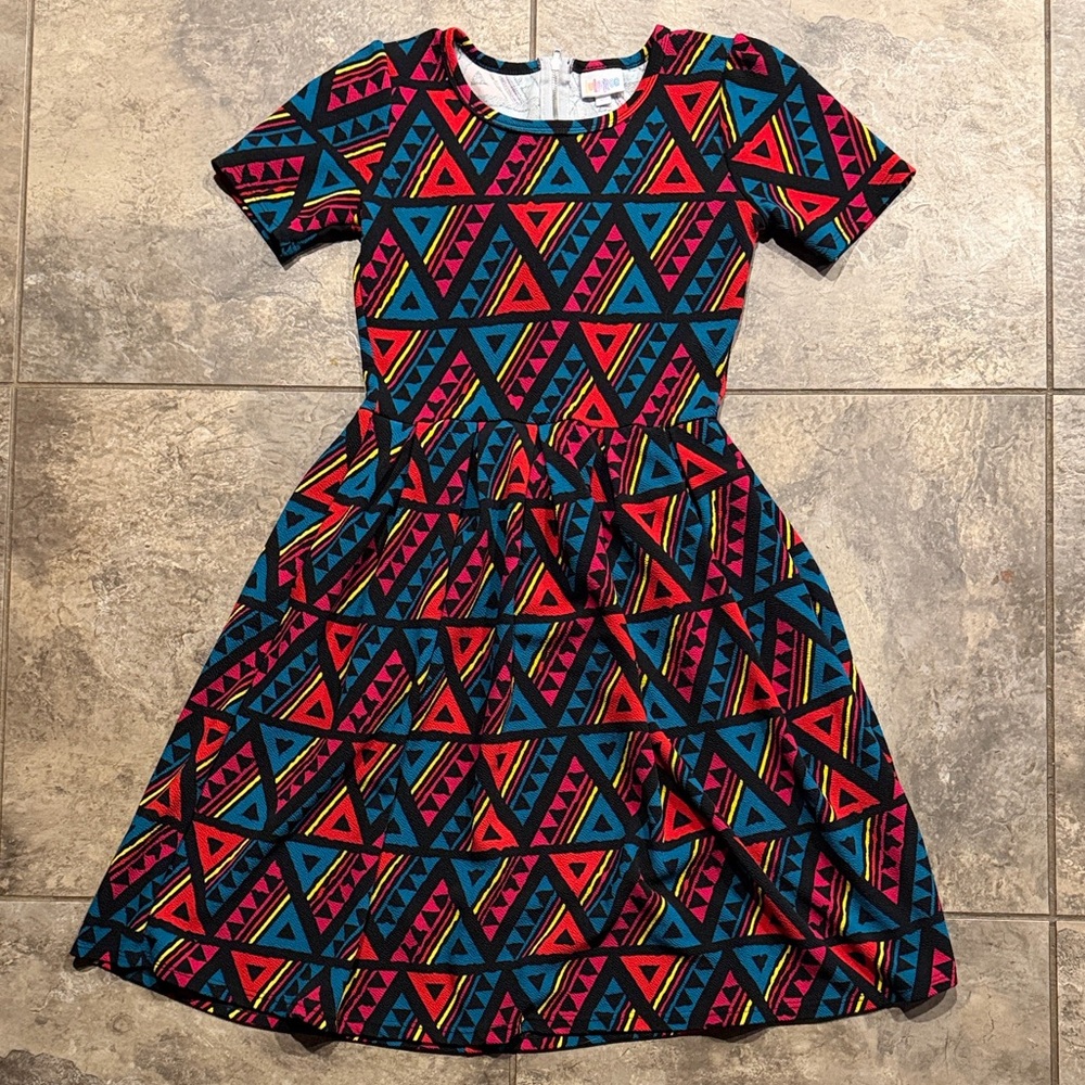 LuLaRoe Women’s Dress Faux 80s and 90s Vintage